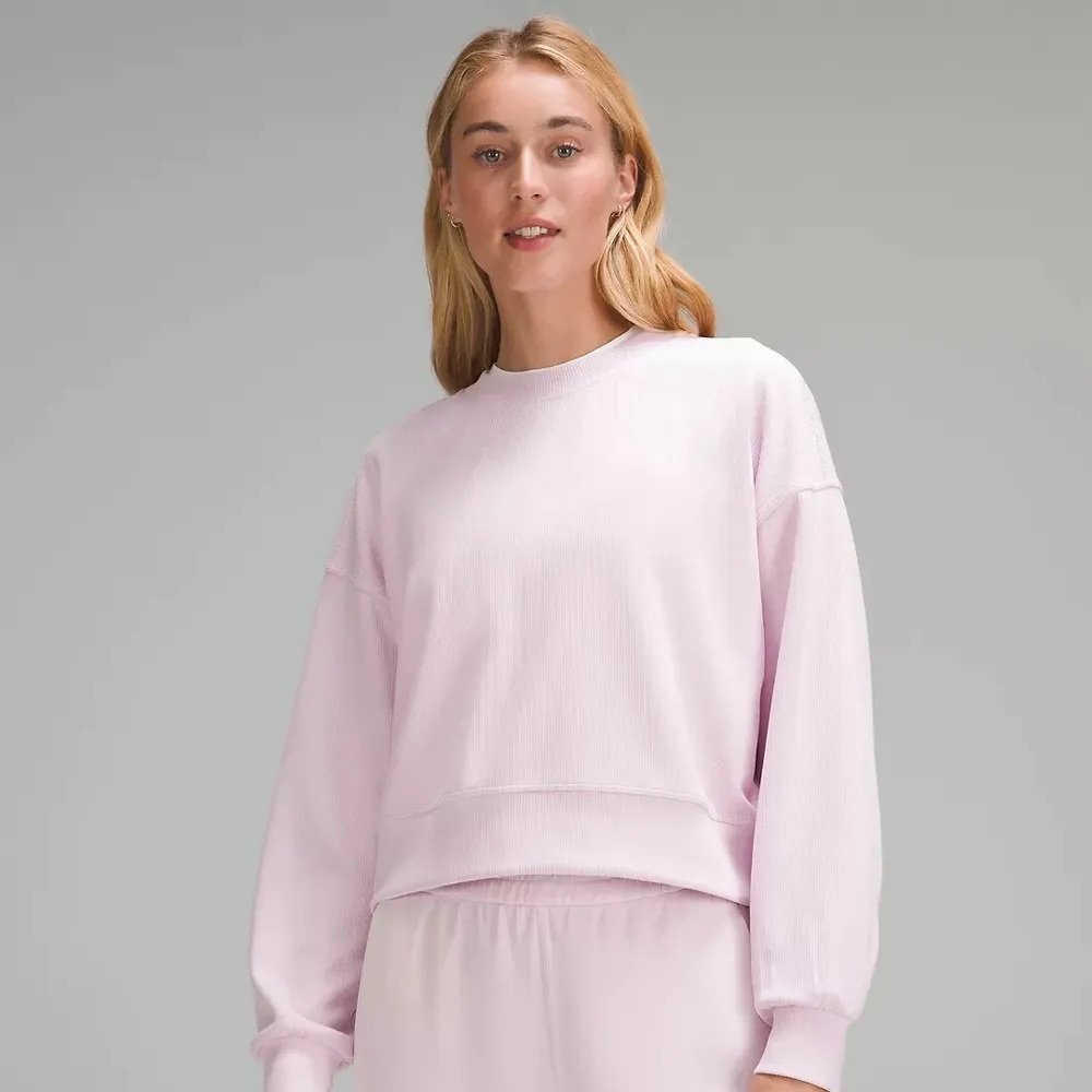 lululemon perfectly oversized ribbed softstreme crew 🌸